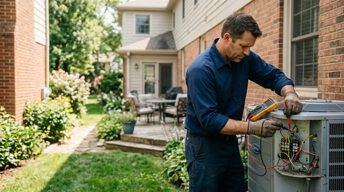 HVAC technician working near Odessa, WA